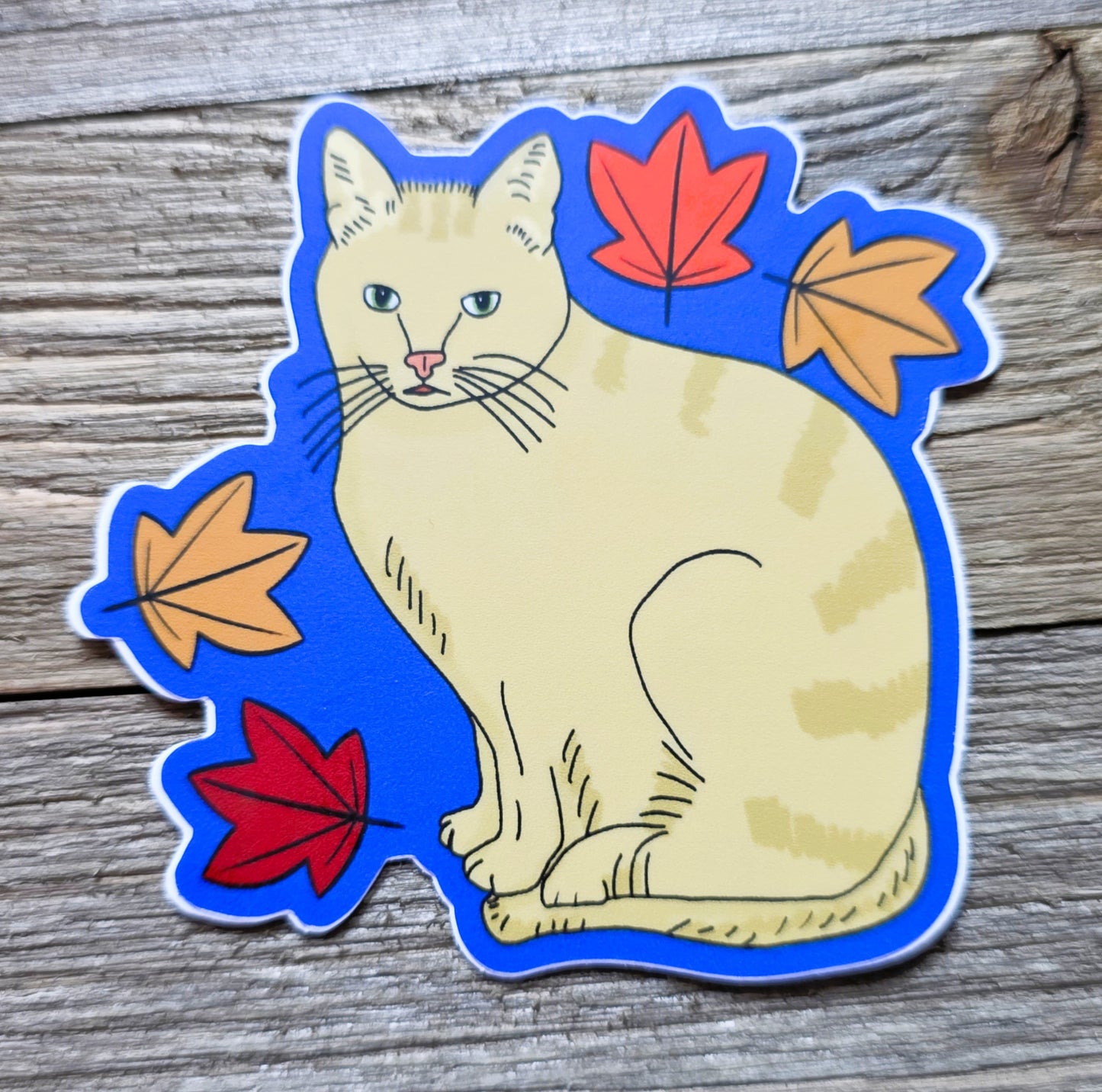 Cat Themed Sticker Pack, 7 Cat Stickers, Vinyl decals