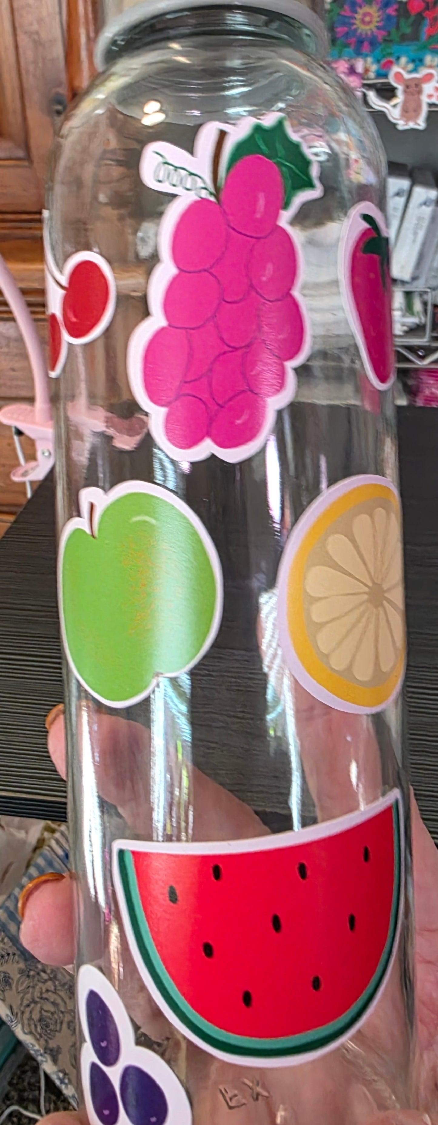 Sticker Sheet, Artistic Fruit Design, 7 Stickers per Sheet, 4" x 6" Sheet, Vinyl