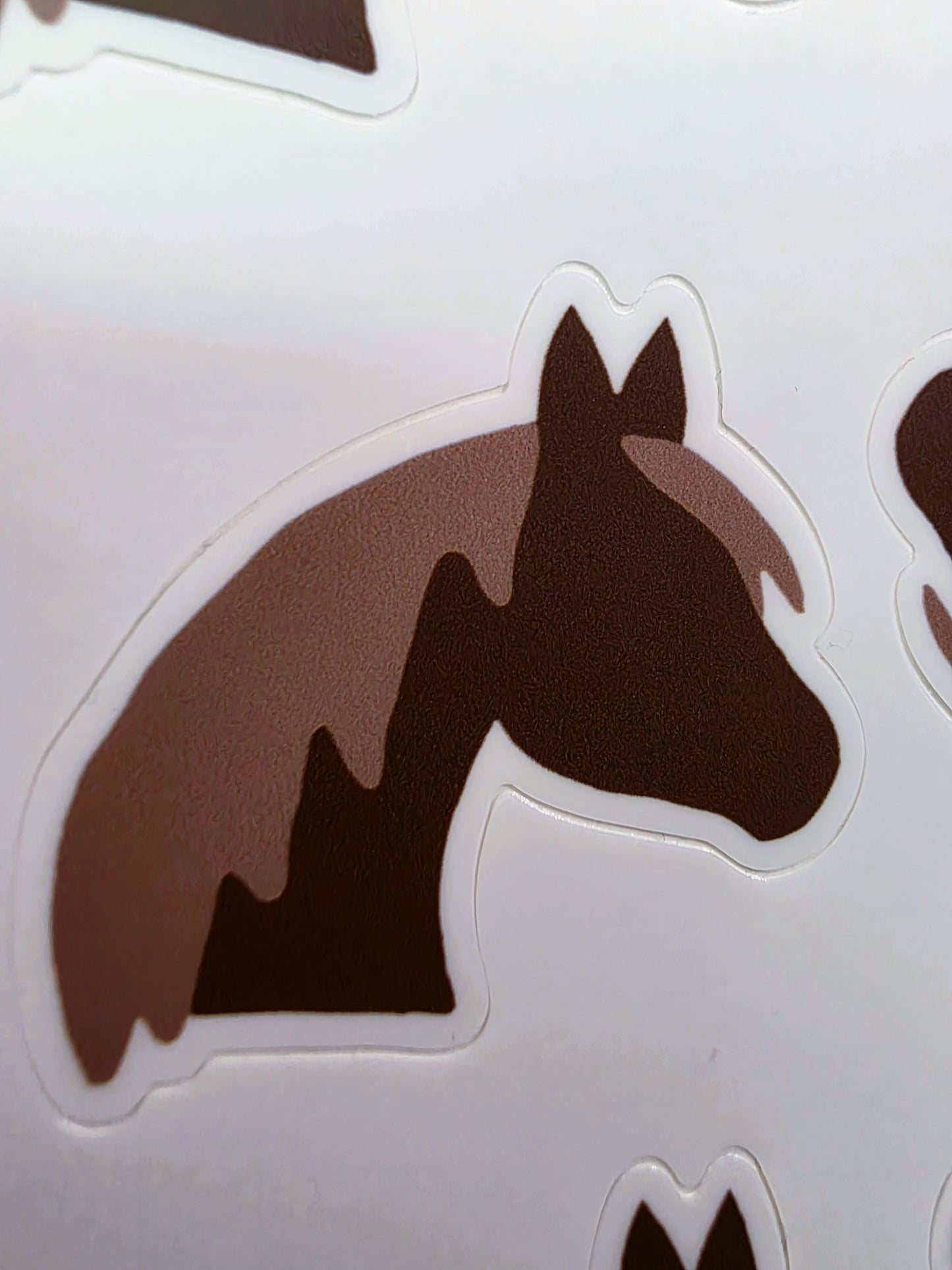 Sticker Sheet, Horse Heads Design, 4" x 6" Sheet With 6 Stickers per Sheet, Vinyl, Die-Cut