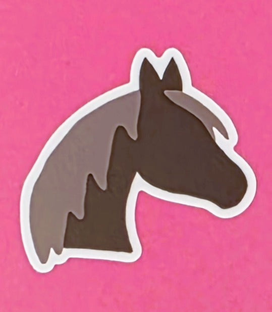 Sticker Sheet, Horse Heads Design, 4" x 6" Sheet With 6 Stickers per Sheet, Vinyl, Die-Cut
