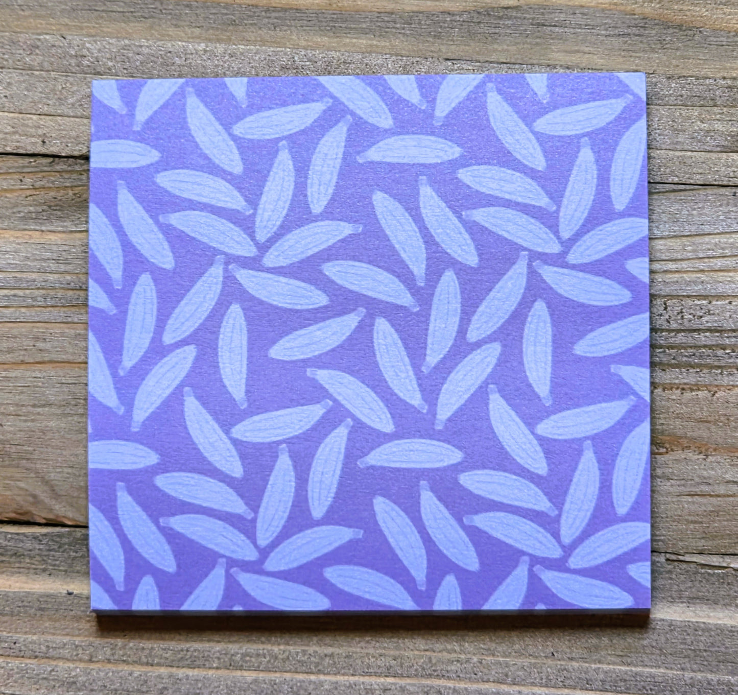 Sticky Notes, Blue Bananas Design, 3" x 3" Square, 50 Sheets