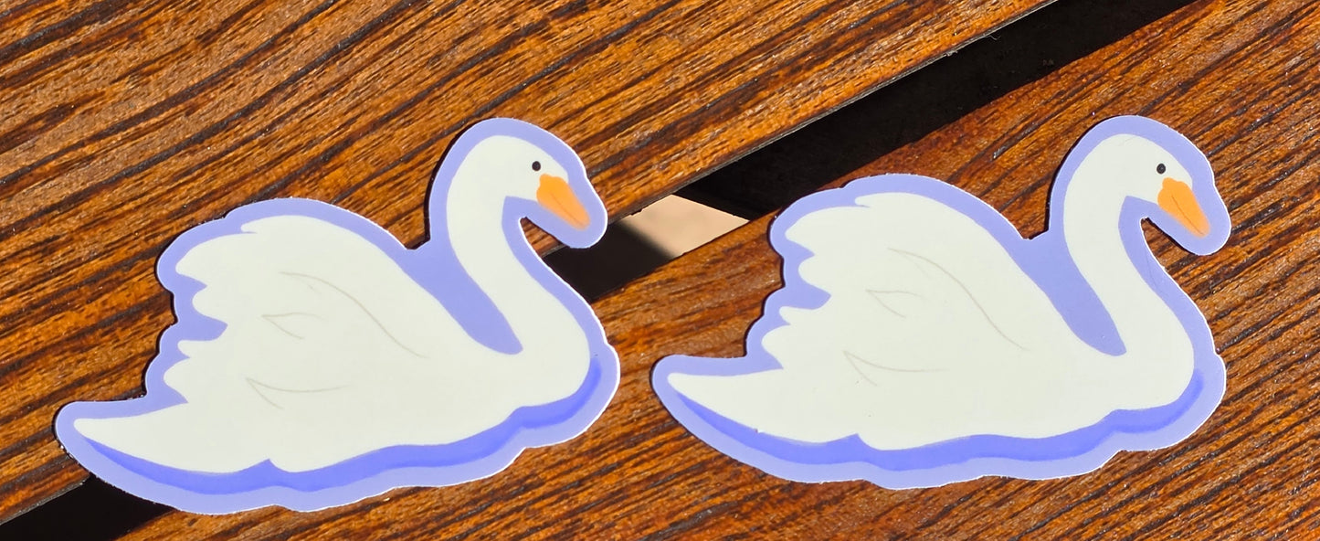 Swan Vinyl Sticker
