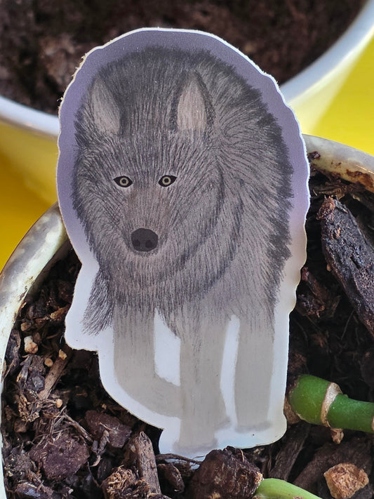 Sticker, Fierce Wolf Design, Vinyl, Die-Cut, 3 Inches