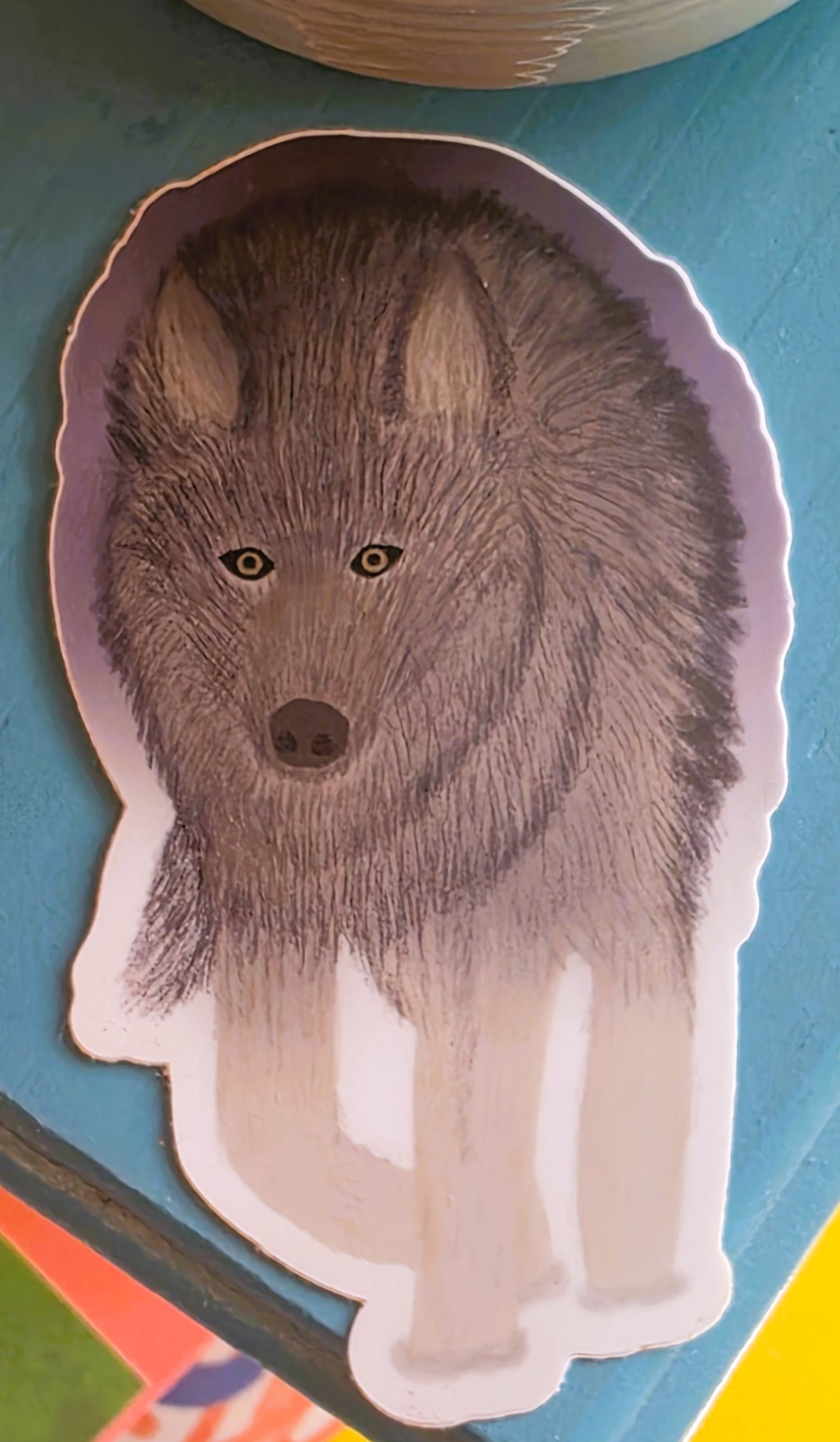 Sticker, Fierce Wolf Design, Vinyl, Die-Cut, 3 Inches