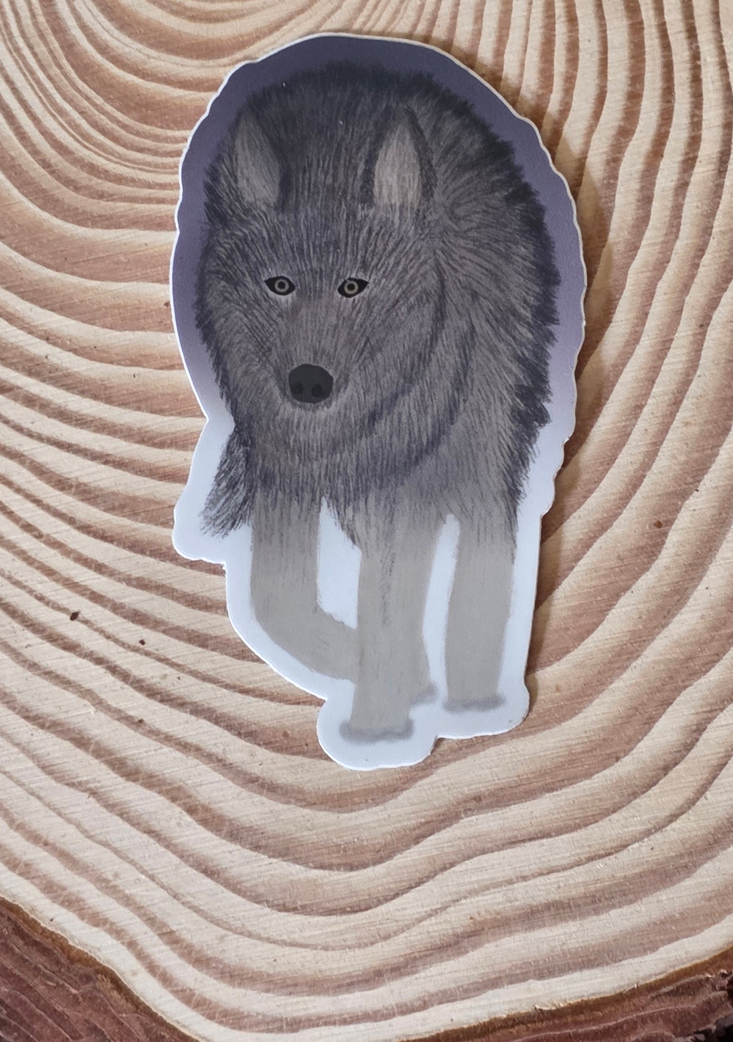 Sticker, Fierce Wolf Design, Vinyl, Die-Cut, 3 Inches