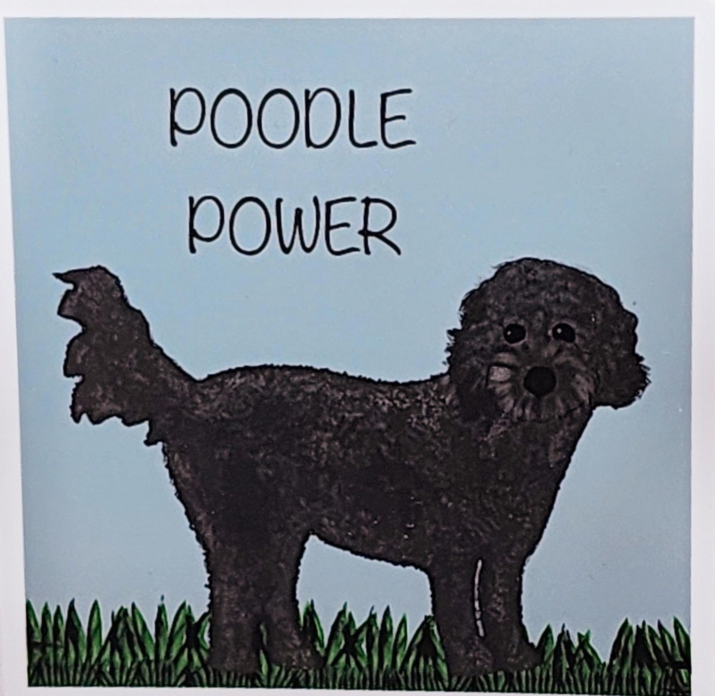 Sticker, Black Poodle Design, Choose from 4 Designs