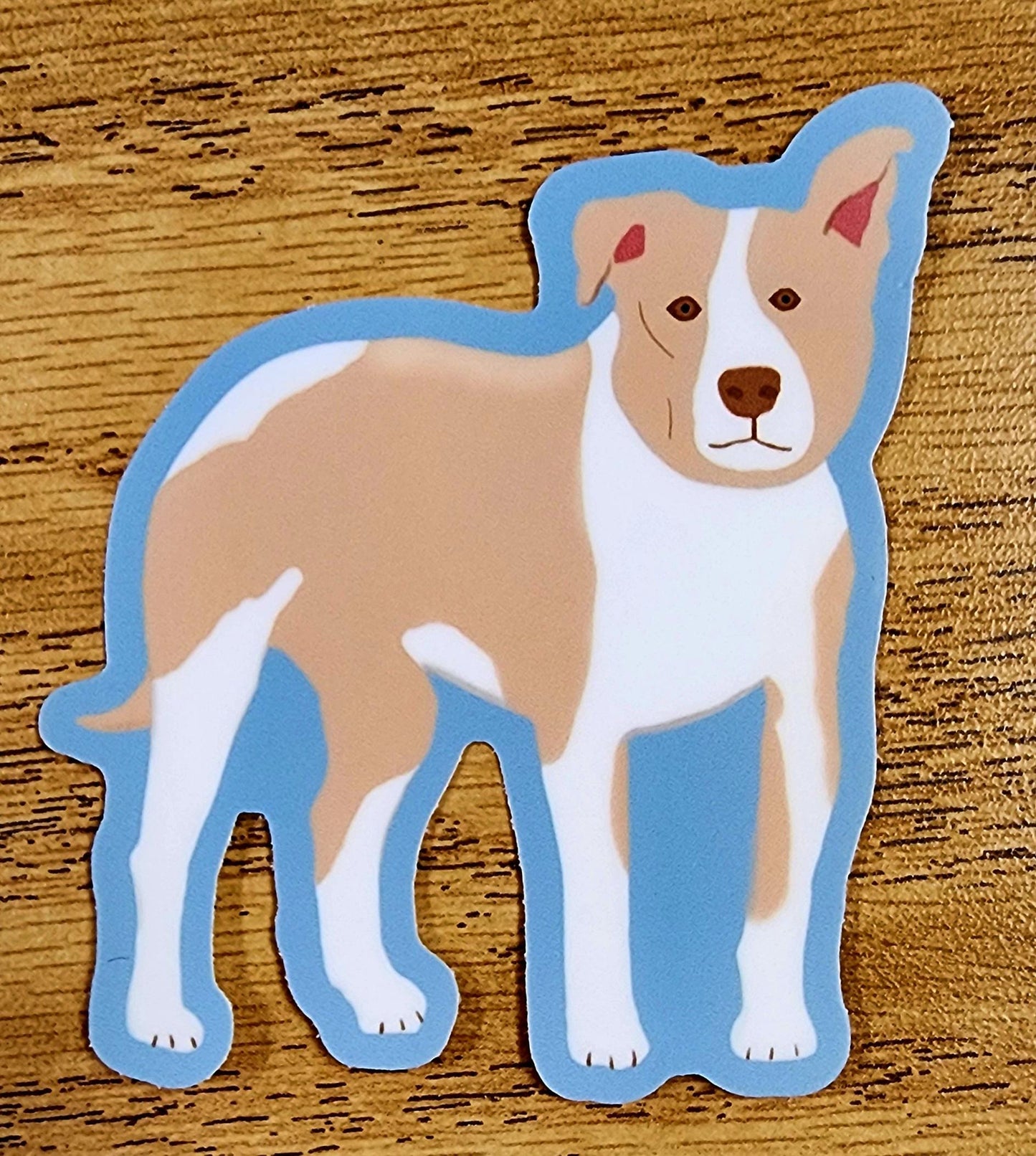Sticker, Pit Bull Dog Sticker, Vinyl, Die-Cut, 3 Inch