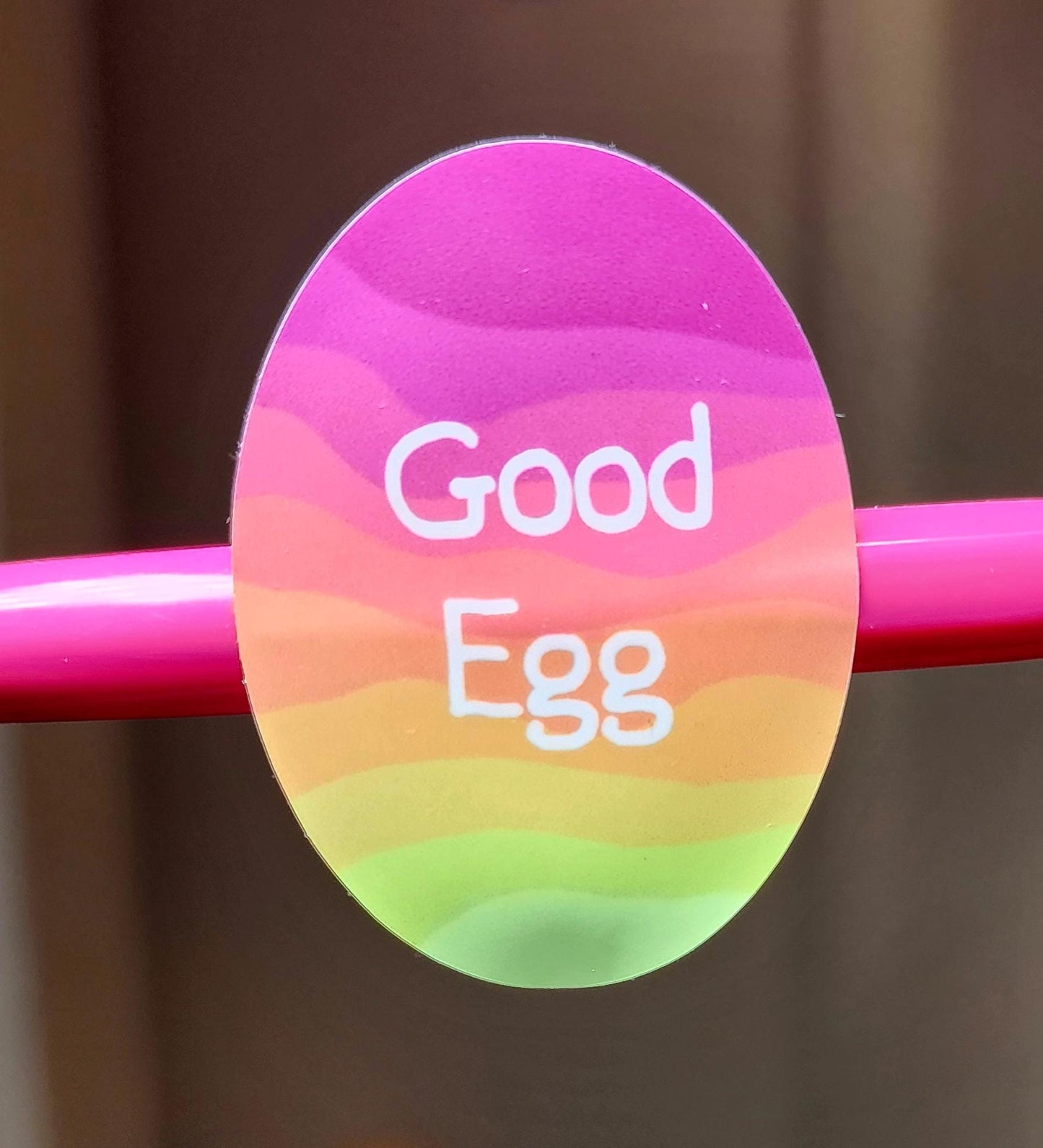 Sticker, "Good Egg" Colorful Egg Sticker, Choose Color, Vinyl, Die-Cut, 3 Inch
