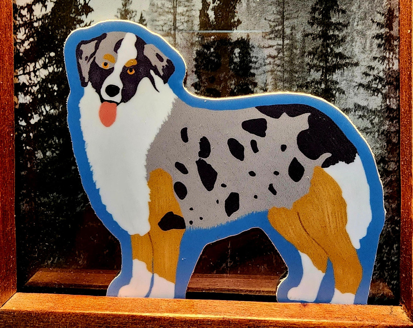 Sticker, Australian Shepherd Dog Sticker, Vinyl, Die-Cut, 3 Inches