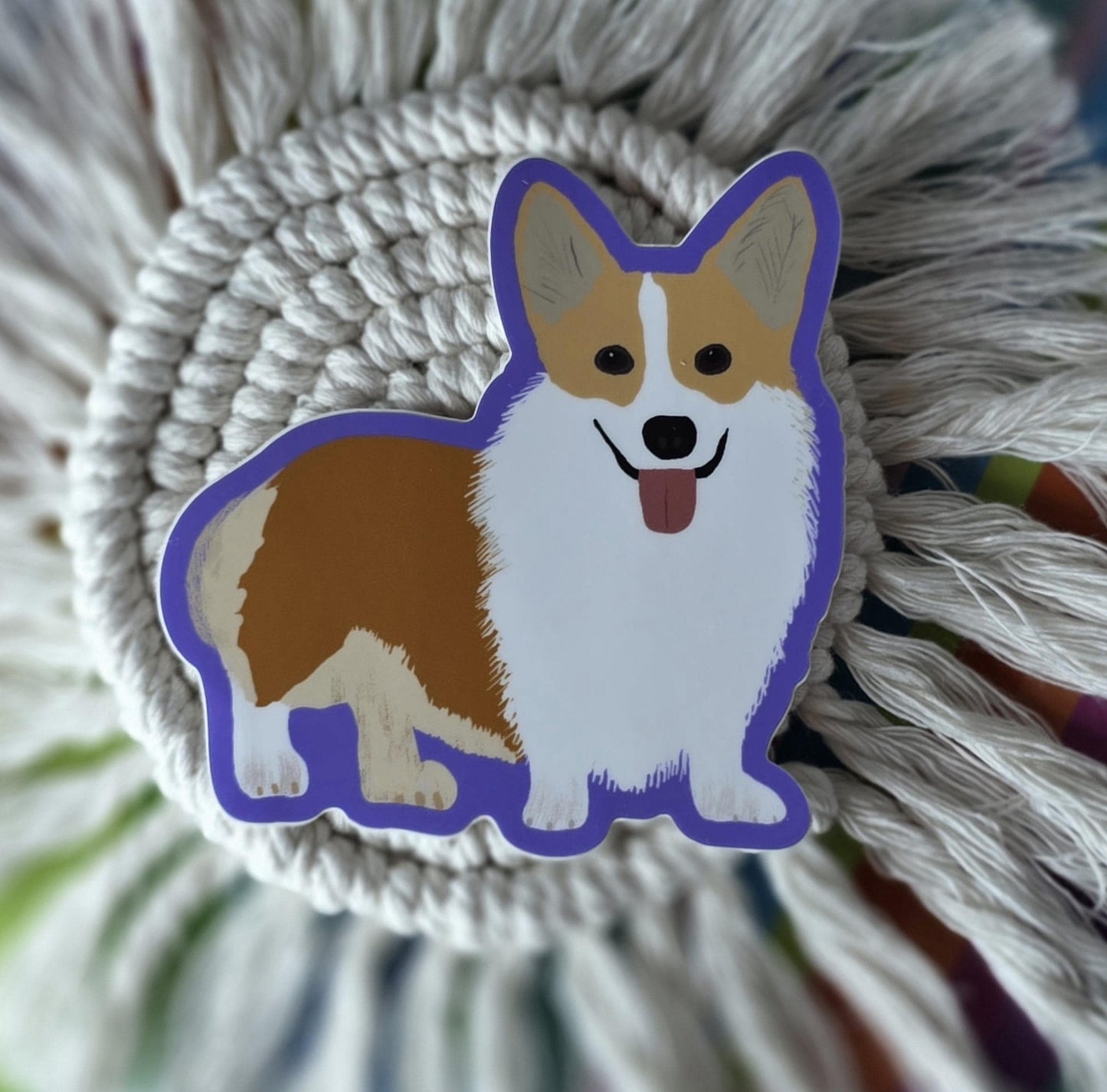 Sticker, Dog, Corgi, Vinyl, Die-Cut, 3 Inch