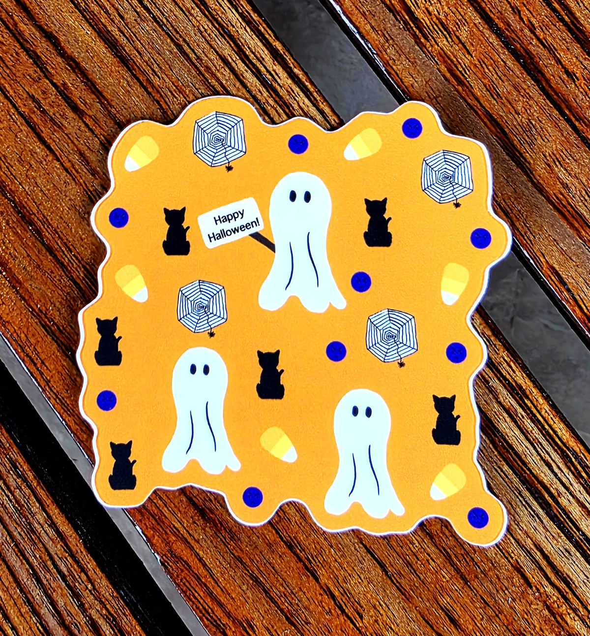 Halloween Classics Sticker, Orange, 3" Vinyl, Halloween Stickers