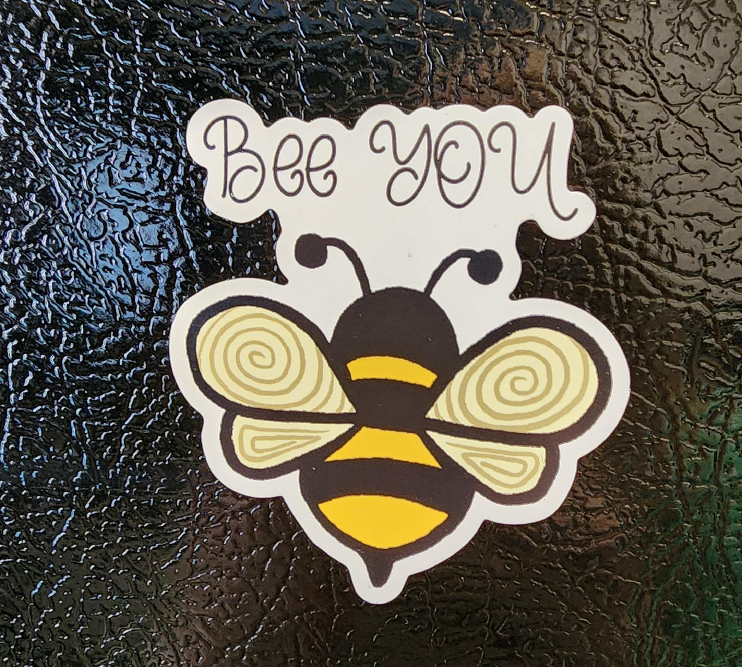 Magnet, Message "Bee You" With Bee Illustration, Die-Cut