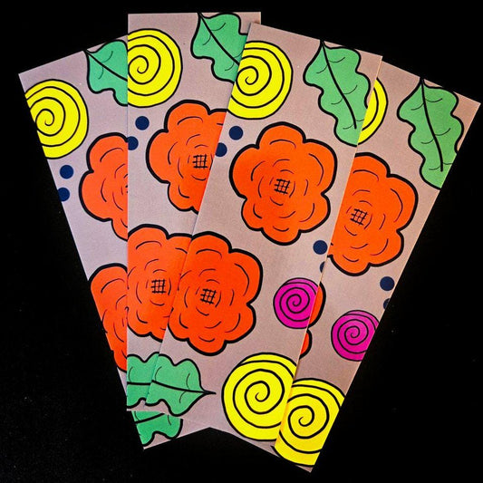 Bookmarks, Bright Floral, Light Gloss Cardboard