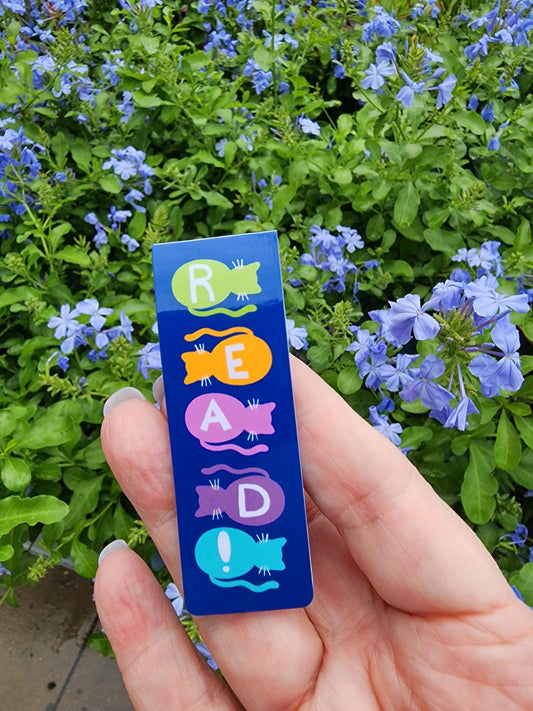 Magnetic Bookmark Cat Book Mark With Word "READ!"