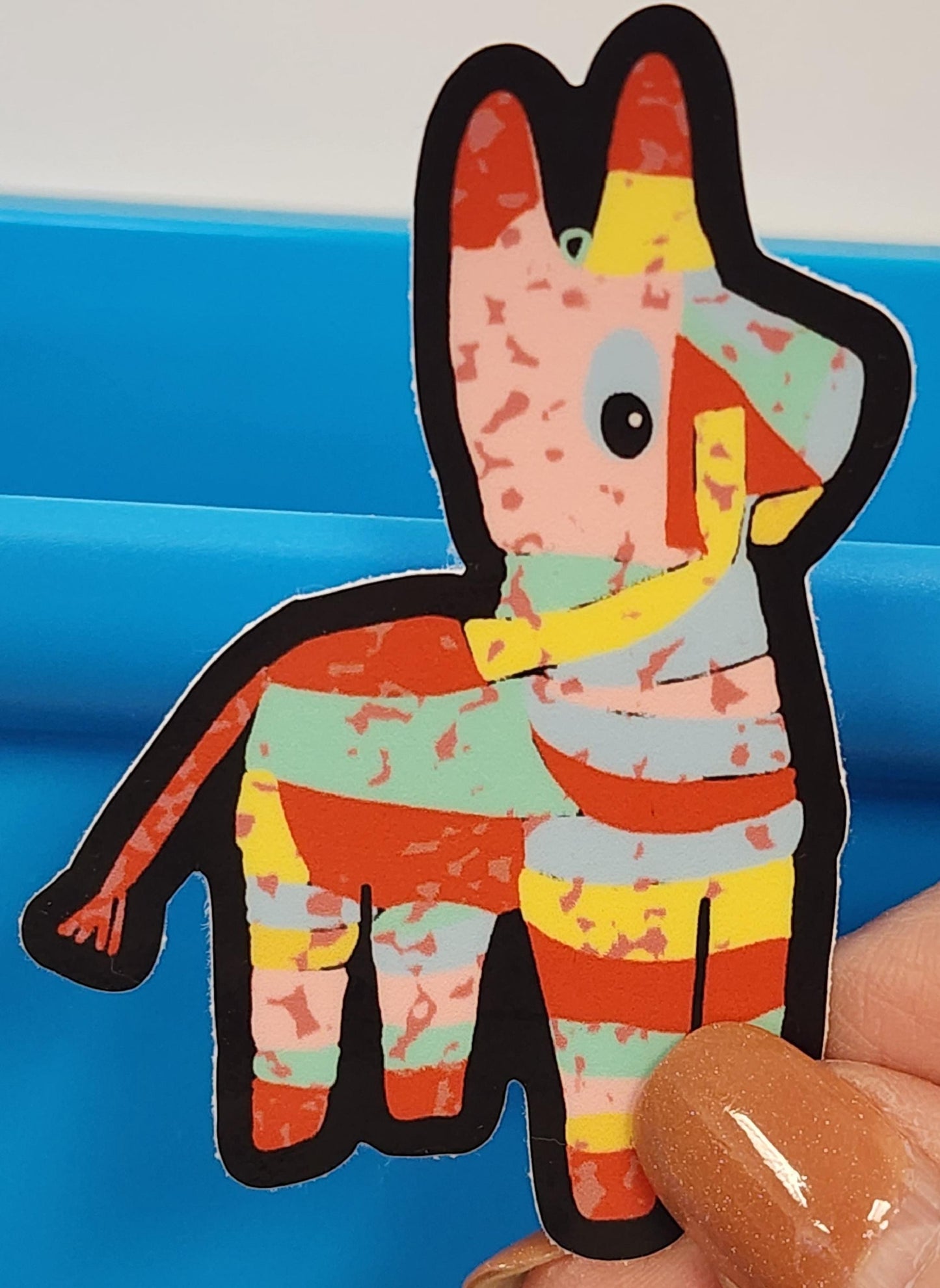 Sticker, Donkey Pinata Design, Vinyl, Die-Cut, 3 Inches