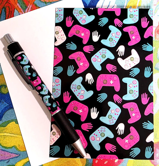 Game Controller Pattern Post Card, 4" x 6" Art Print