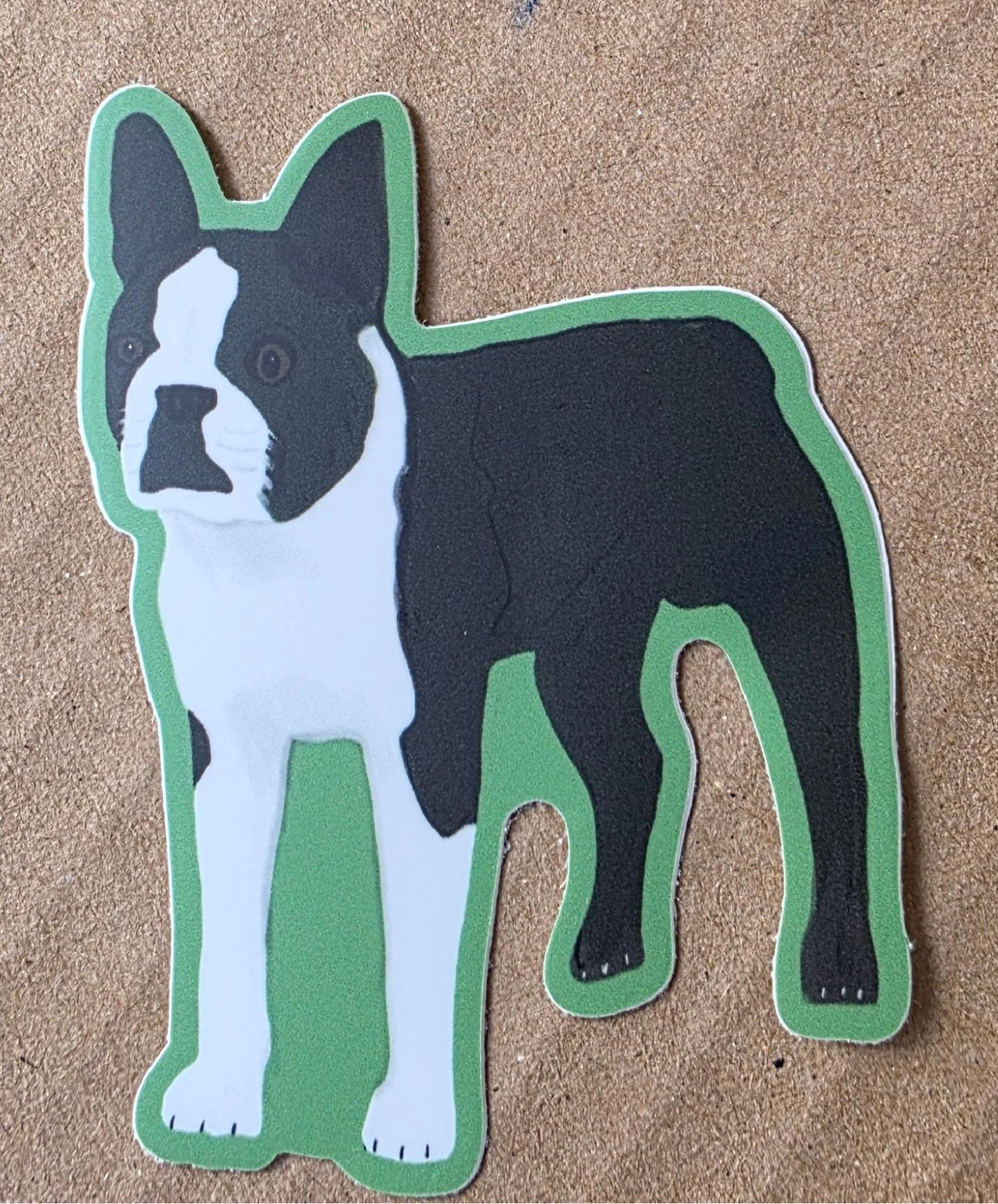 Sticker, Boston Terrier, Choose Dog Only Die-Cut or Floral Background,  3 Inch