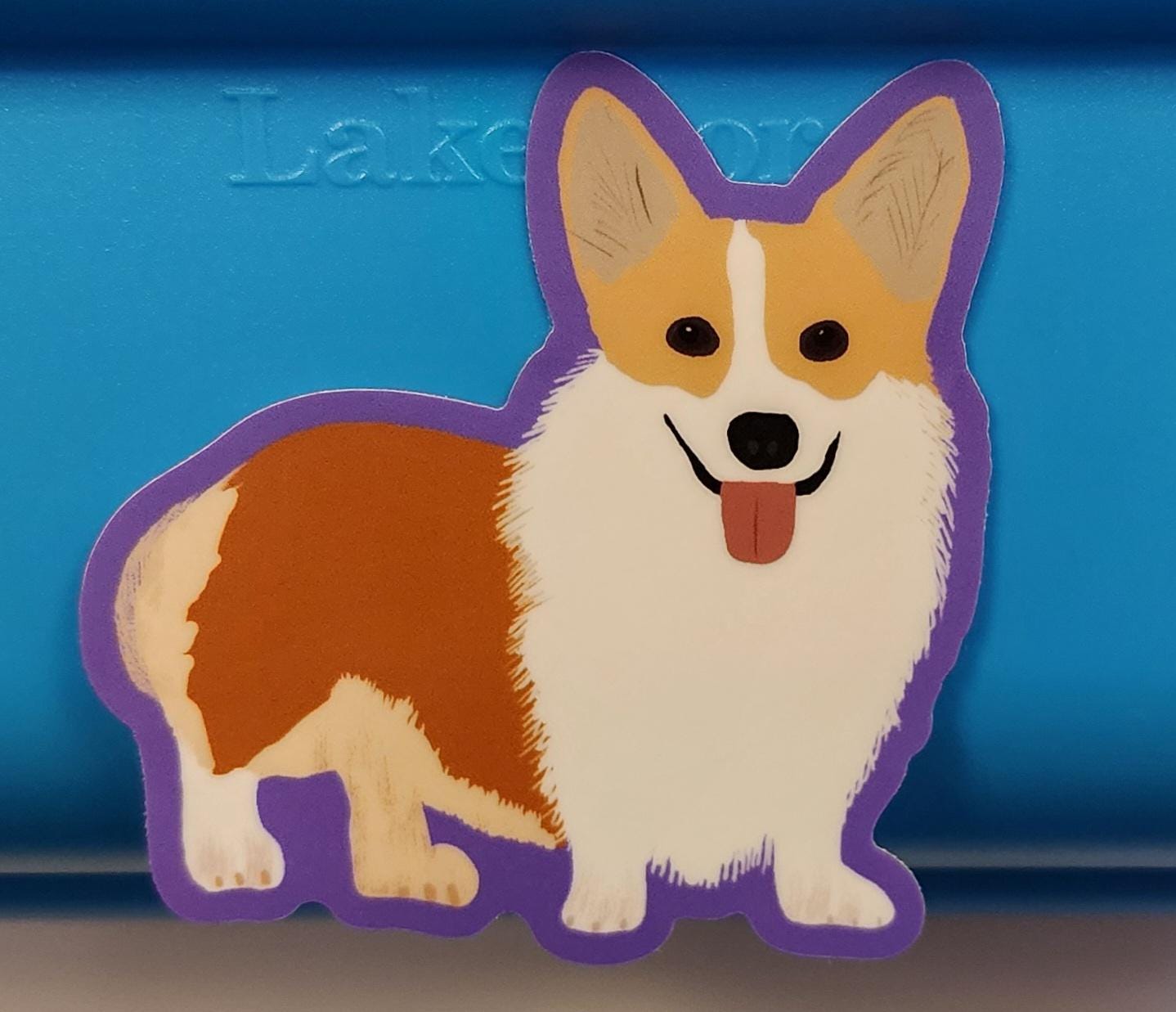 Sticker, Dog, Corgi, Vinyl, Die-Cut, 3 Inch