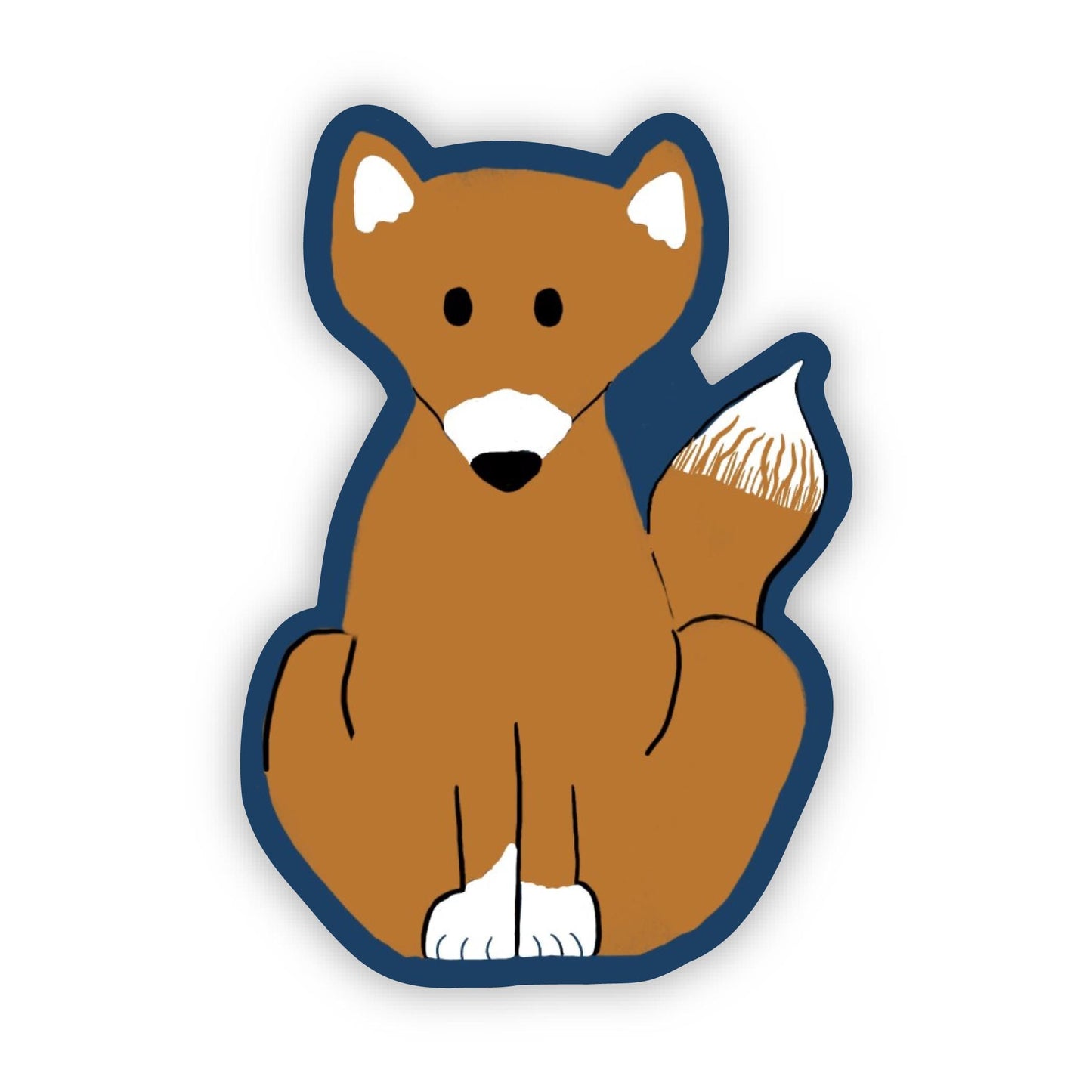 Sticker, Brown Red Fox, Vinyl, Die-Cut, 3 Inch